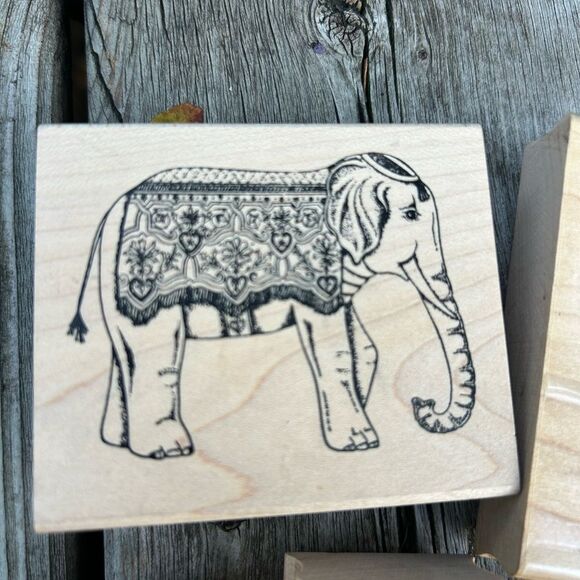 Vintage Asian-Inspired Wooden Stamp Set - Picture 6 of 16